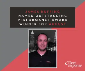 James Ruffing Receives Outstanding Performance Award for August