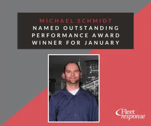 Micheal Schmidt Receives Outstanding Performance Award for January