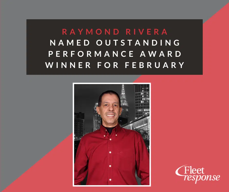 Raymond Rivera Receives Outstanding Performance Award for February