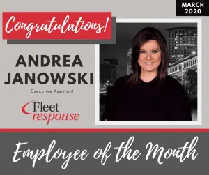 Andrea Janowski earns the Employee of the Month award for March 2020