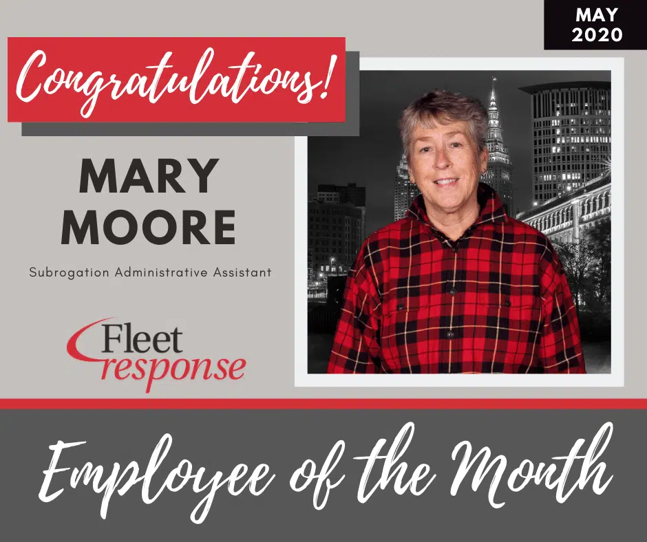 Mary Moore earns the Employee of the Month award for May 2020