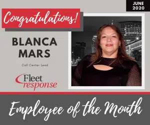 Blanca Mars earns the Employee of the Month award for June 2020