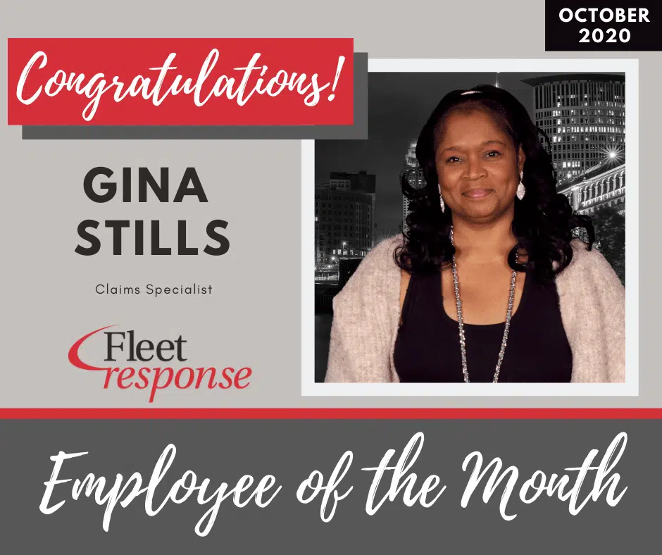 Gina Stills earns the Employee of the Month award for October 2020