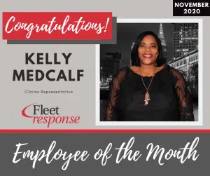 Kelly Medcalf earns the Employee of the Month award for November 2020